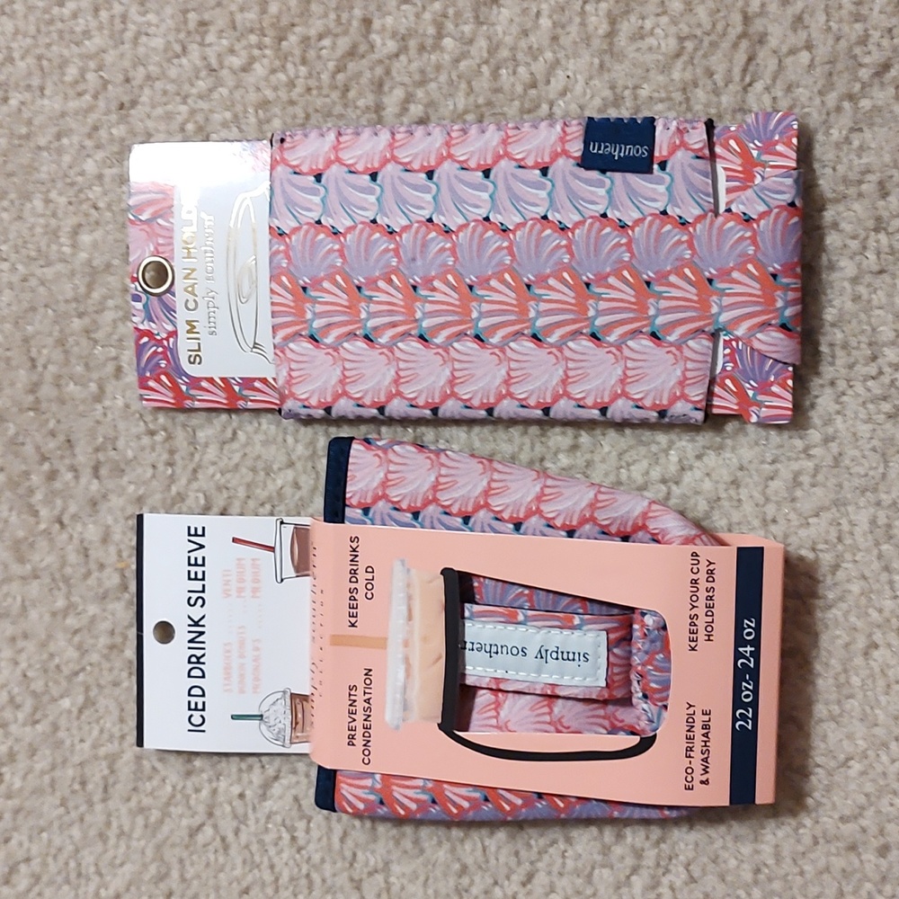 Simply Southern Shells Ice Drink Sleeve & Slim Can Holder Bundles